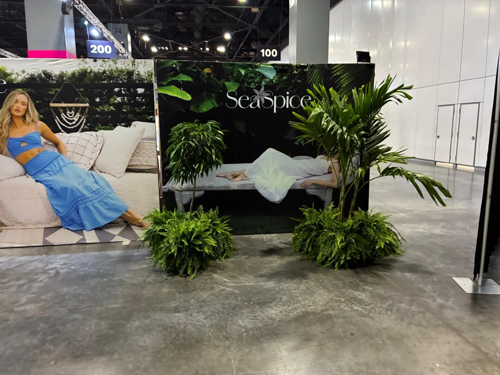 Tropical plant styling by A Green Scene at a South Florida event in Aventura